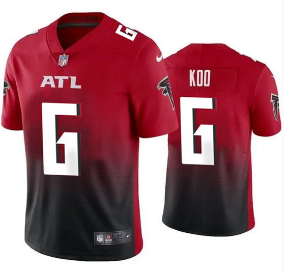 Atlanta Falcons #6 Younghoe Koo New Black/Red Vapor Untouchable Limited Stitched Jersey